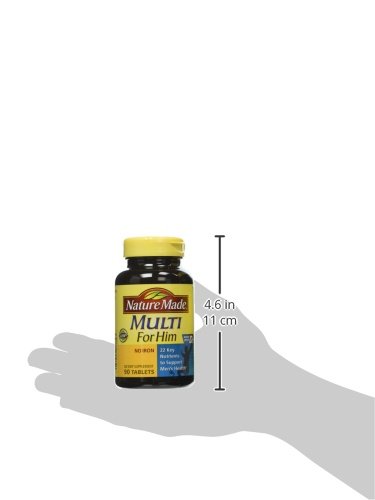 Frasco de Nature Made Multi For Him visto de lado