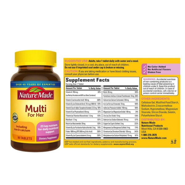 Cápsulas Nature Made NM Essential Woman Multi