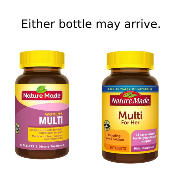 Etiqueta Nature Made NM Essential Woman Multi