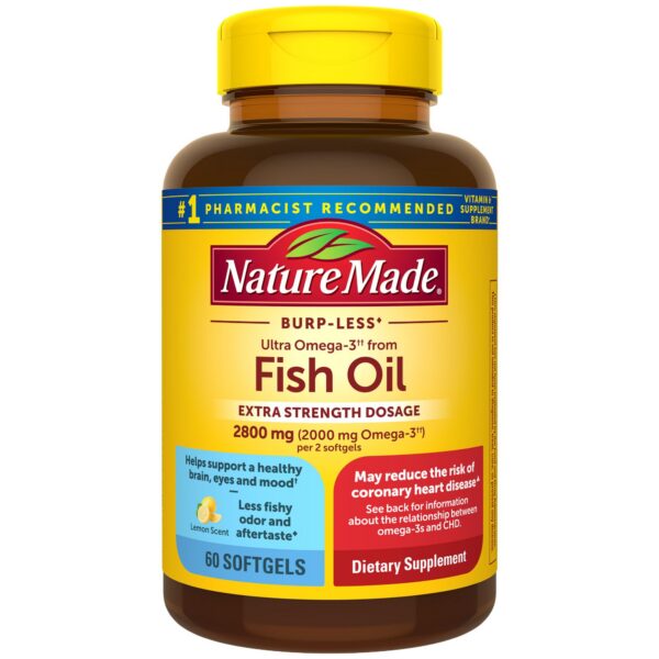 Nature Made Omega-3 extra strength etiqueta frasco