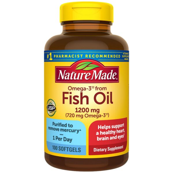 Frente del envase Nature Made Omega-3 1200 mg