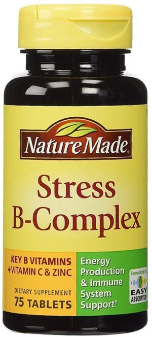 Tabletas Nature Made Stress B-Complex con Vitamina C y Zinc