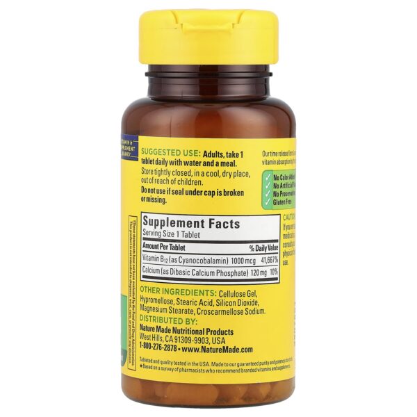 Nature Made suplemento vitamina b12 liberación prolongada