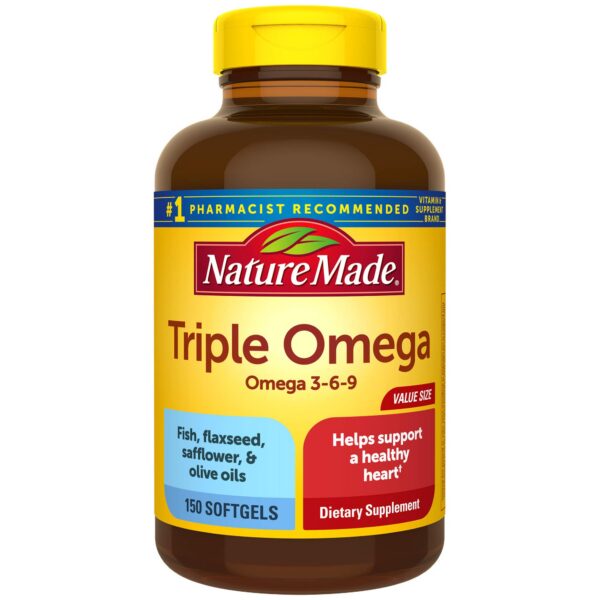 Nature Made Triple Omega 3-6-9 cápsulas blandas frasco