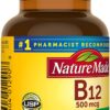 Nature Made Vitamina B-12 tabletas 500 mcg etiqueta