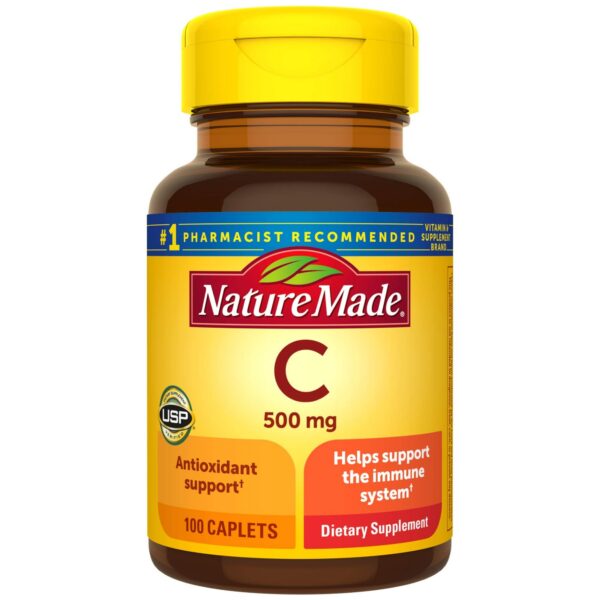 Nature Made Vitamina C 500 mg caplets frasco paquete de 3