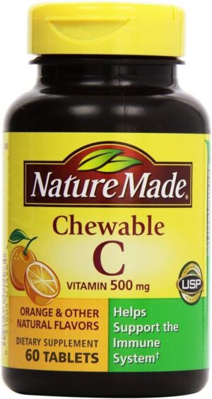 Nature Made Vitamina C 500 mg en tabletas masticables
