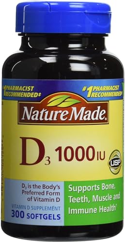 Nature Made vitamina D3 1000 UI 300 tabletas suplemento