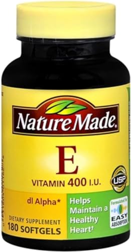Botella Nature Made Vitamina E 400 UI 180 cápsulas blandas
