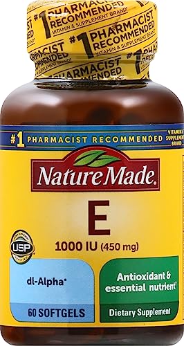 Nature Made vitamina e antioxidante 60 softgels botella