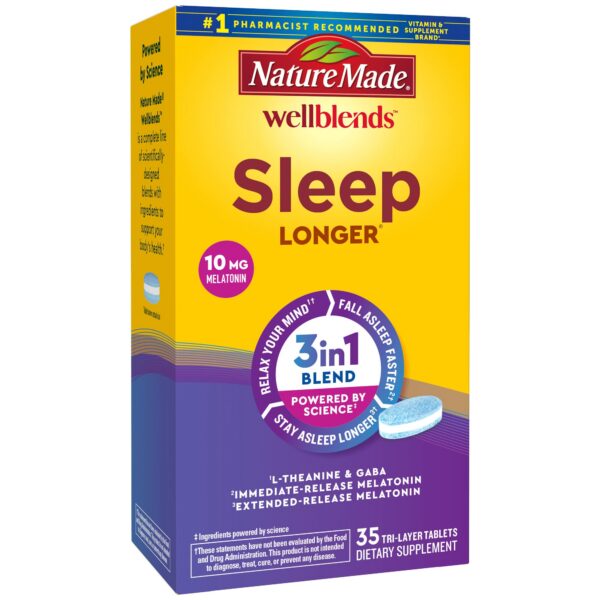 Botella Nature Made Wellblends Sleep Longer 35 tabletas