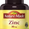 Frasco Nature Made Zinc 30 mg