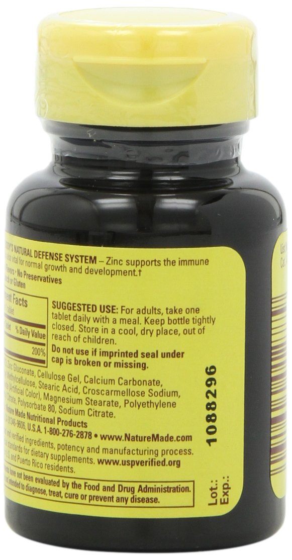 Caja Nature Made Zinc 30 mg