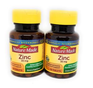 Tableta Nature Made Zinc 30 mg en botella