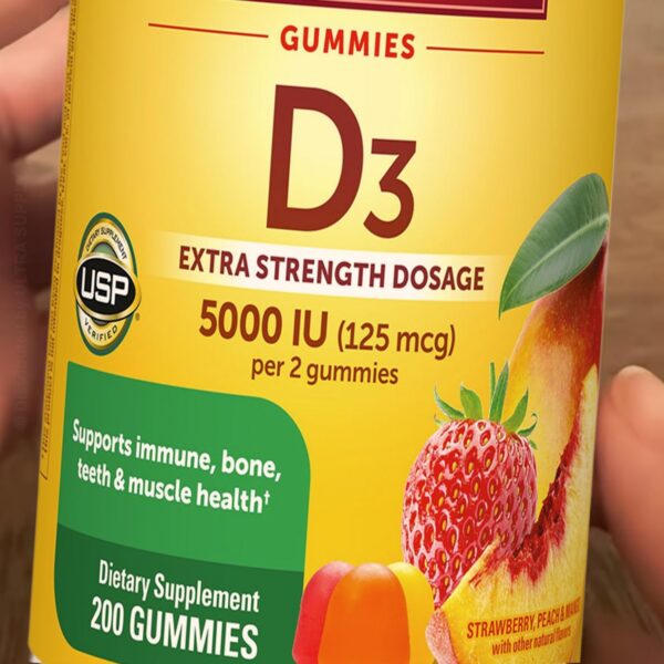 Nature_Mades gomitas vitamina D3 5000 UI frasco