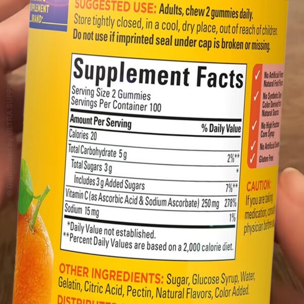 Envase de gomitas Nature_Mades vitamina C