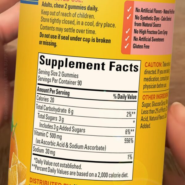 Version 1.0.0 Nature_Mades Vitamina C Gummies – Etiqueta