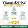 Softgels de vitamina d3 k2 para huesos e inmunidad natures peak