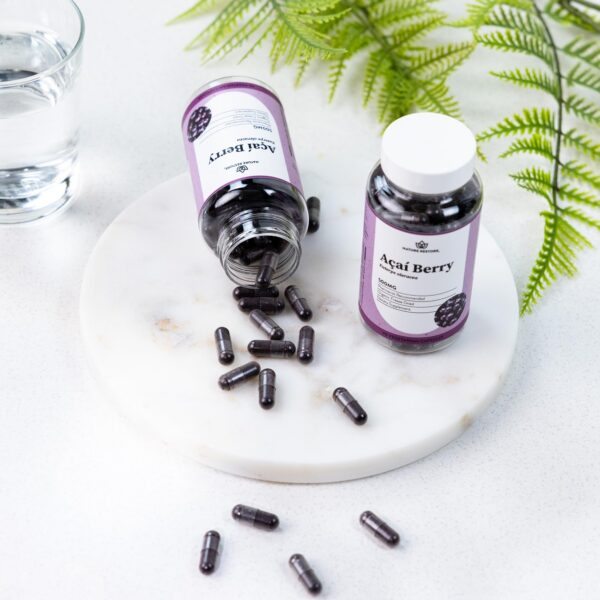 Etiqueta frontal Nature Restore Acai Orgánico Deshidratado