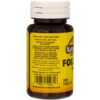 Etiqueta del frasco Nature's Blend ácido fólico 1000mcg