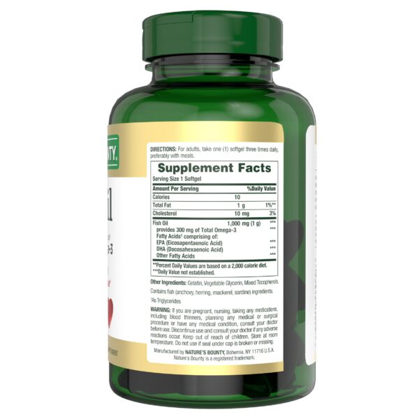 Frente del envase Nature’s Bounty Fish Oil 1000 mg