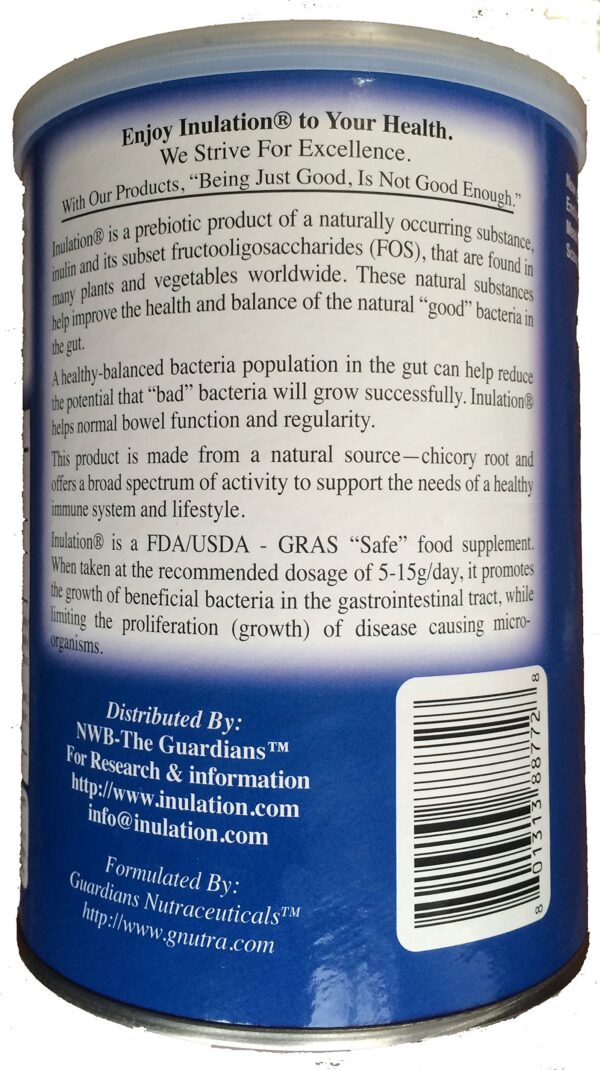 Version 1.0.0 Etiqueta de Inulation Inulin 454 g