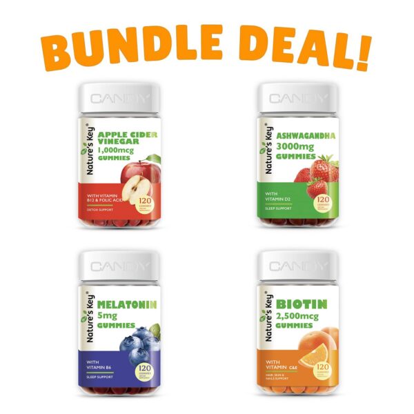 Frasco Nature's Key gomitas vinagre sidra frente