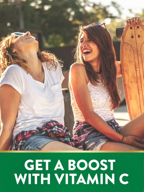 Frasco de vitamina C Nature's Truth con etiqueta