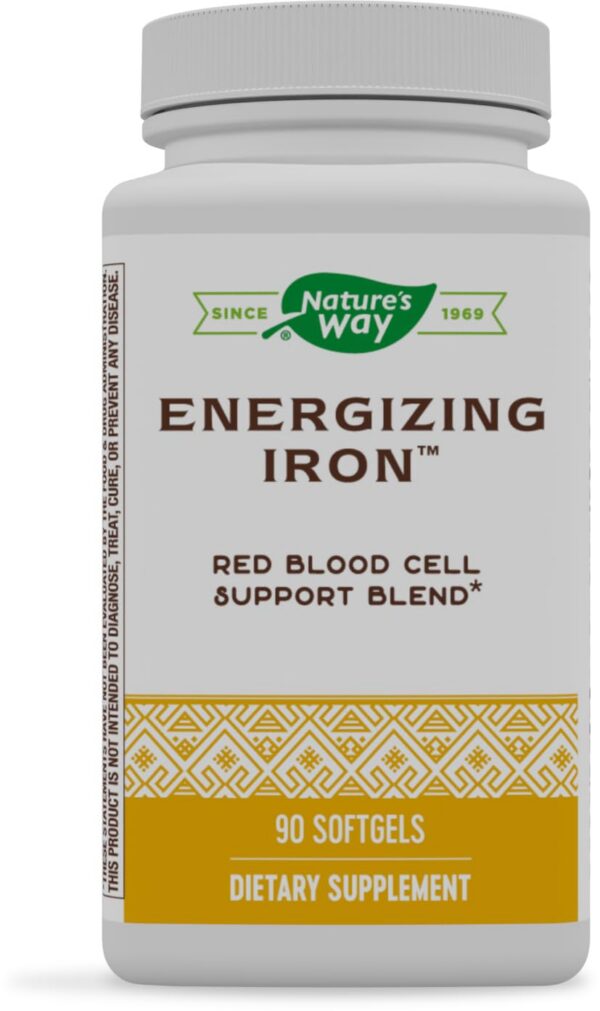 Frasco y etiqueta Nature's Way Energizing Iron