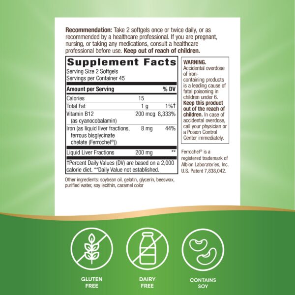 Cápsulas blandas de hierro