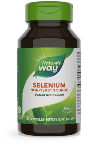 Botella Nature's Way Selenium con etiqueta