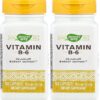 Frasco y etiqueta del suplemento Nature's Way Vitamina B-6