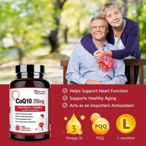 Cápsulas Nature Target CoQ10 200 mg con BioPerine