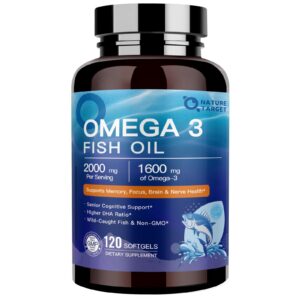 Nature Target Fish Oil Omega 3 etiqueta frontal