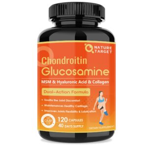 Frasco de Nature Target Glucosamine Chondroitin 120 cápsulas