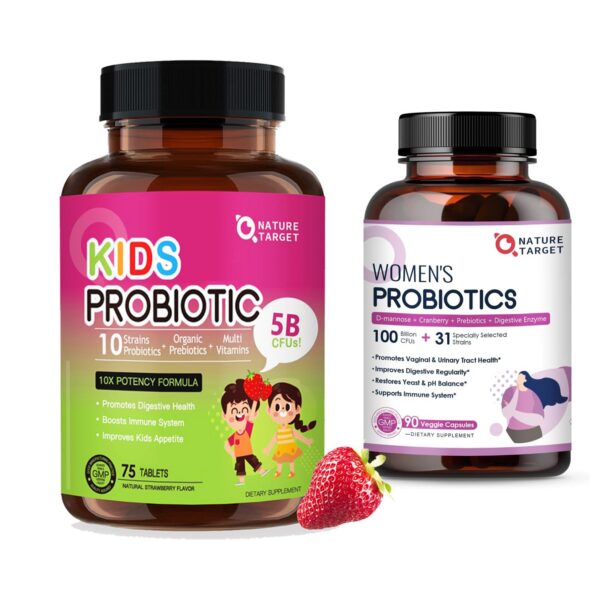 Frasco de probióticos Nature Target para mujeres y niños