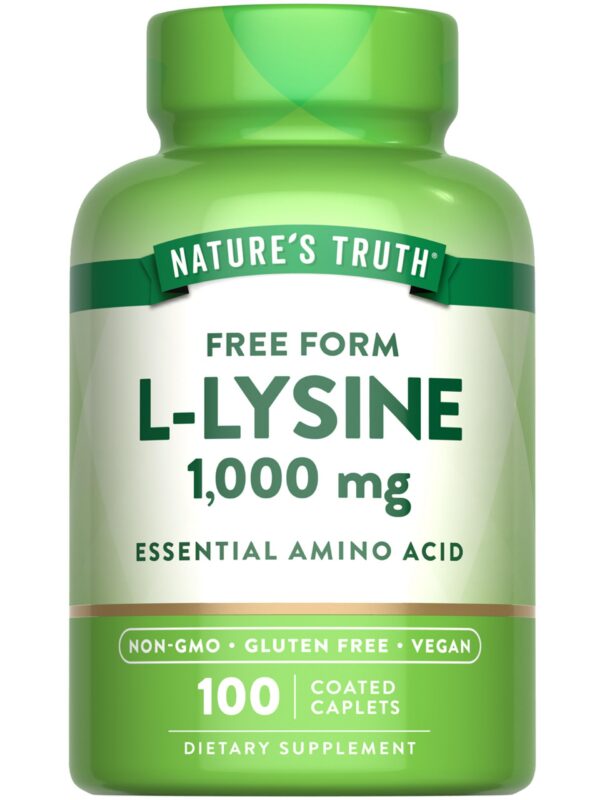 Frente del envase Nature's Truth L-Lysine 1000 mg