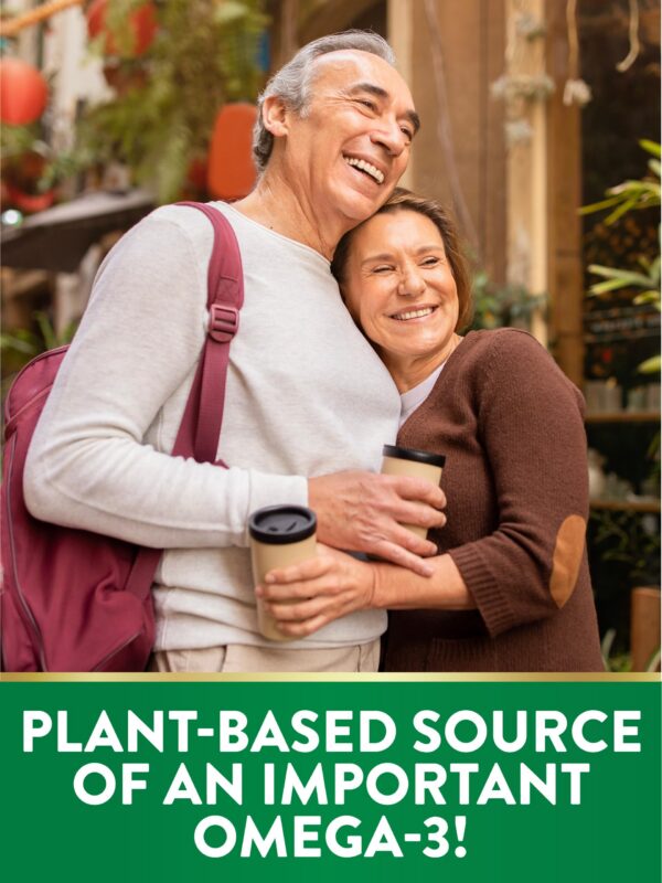 Frasco con cápsulas blandas de Omega 3 vegetal