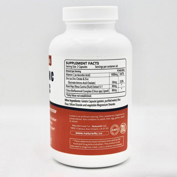 Nature4U cápsulas vitamina c naturales y antioxidantes