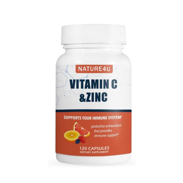 Nature4U suplemento vitamina c con zinc y bioflavonoides envase