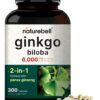 NatureBell Ginkgo Biloba 6000mg 300 cápsulas para memoria