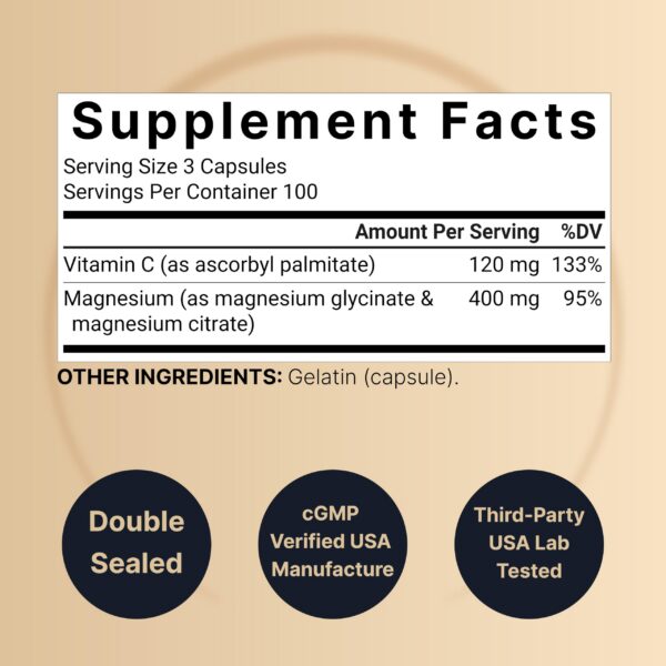 Etiqueta con glicinato y citrato