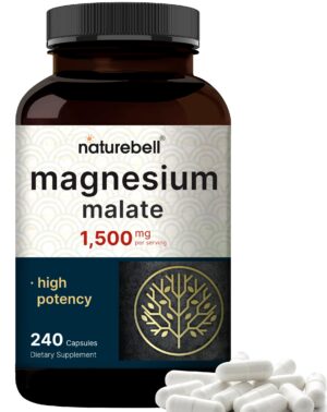Version 1.0.0 Frasco frontal de NatureBell Magnesium Malate 1500 mg