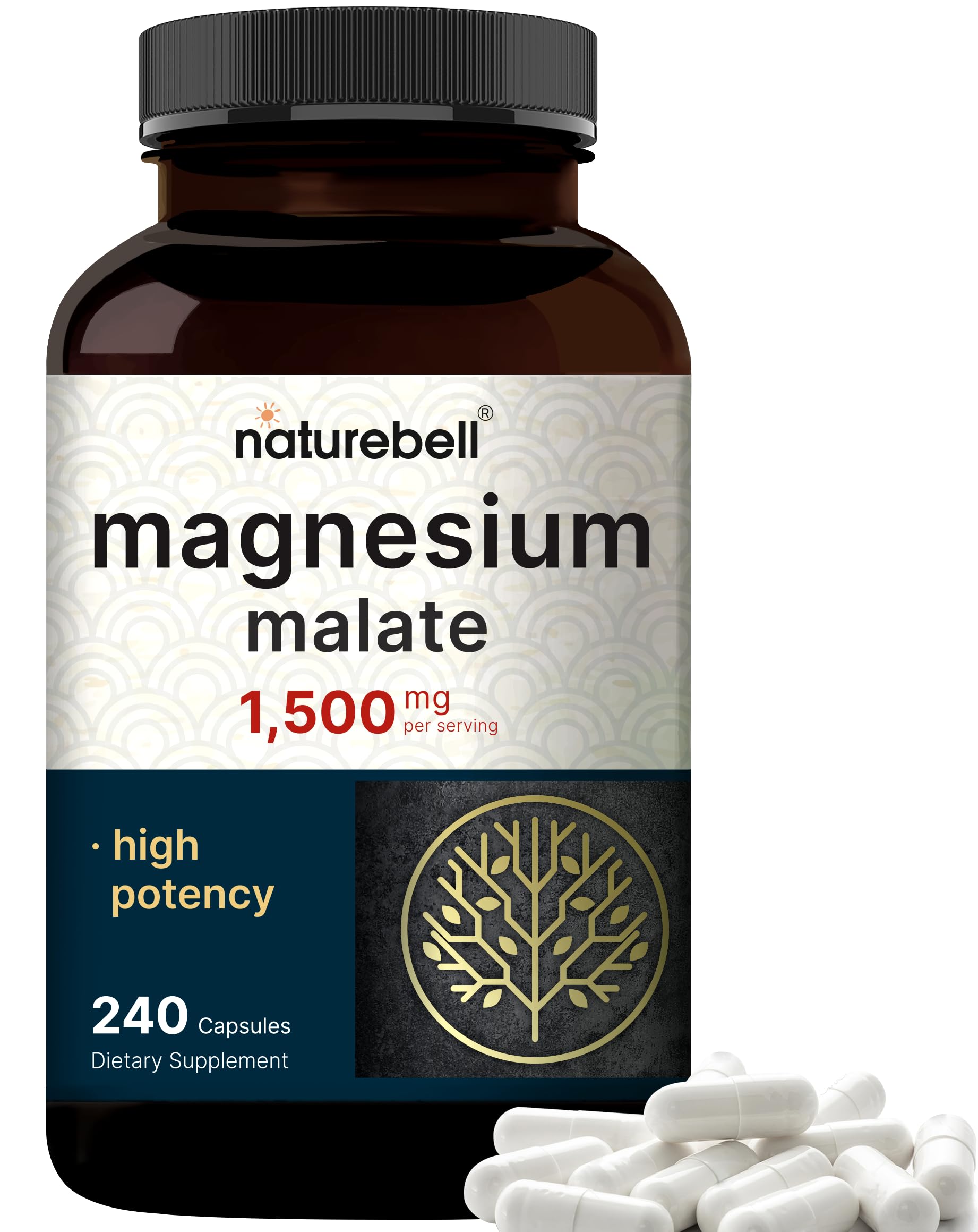 NatureBell Magnesium Malate, 1500 mg