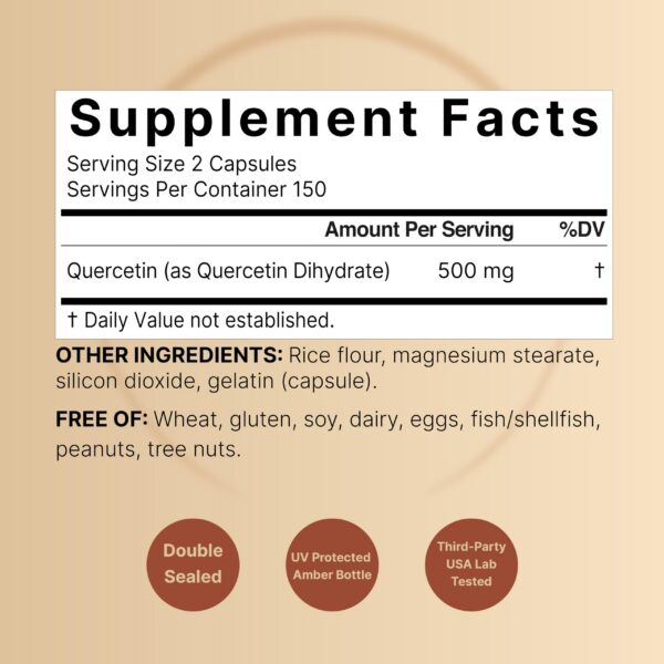 Cápsulas NatureBell Quercetina en frasco