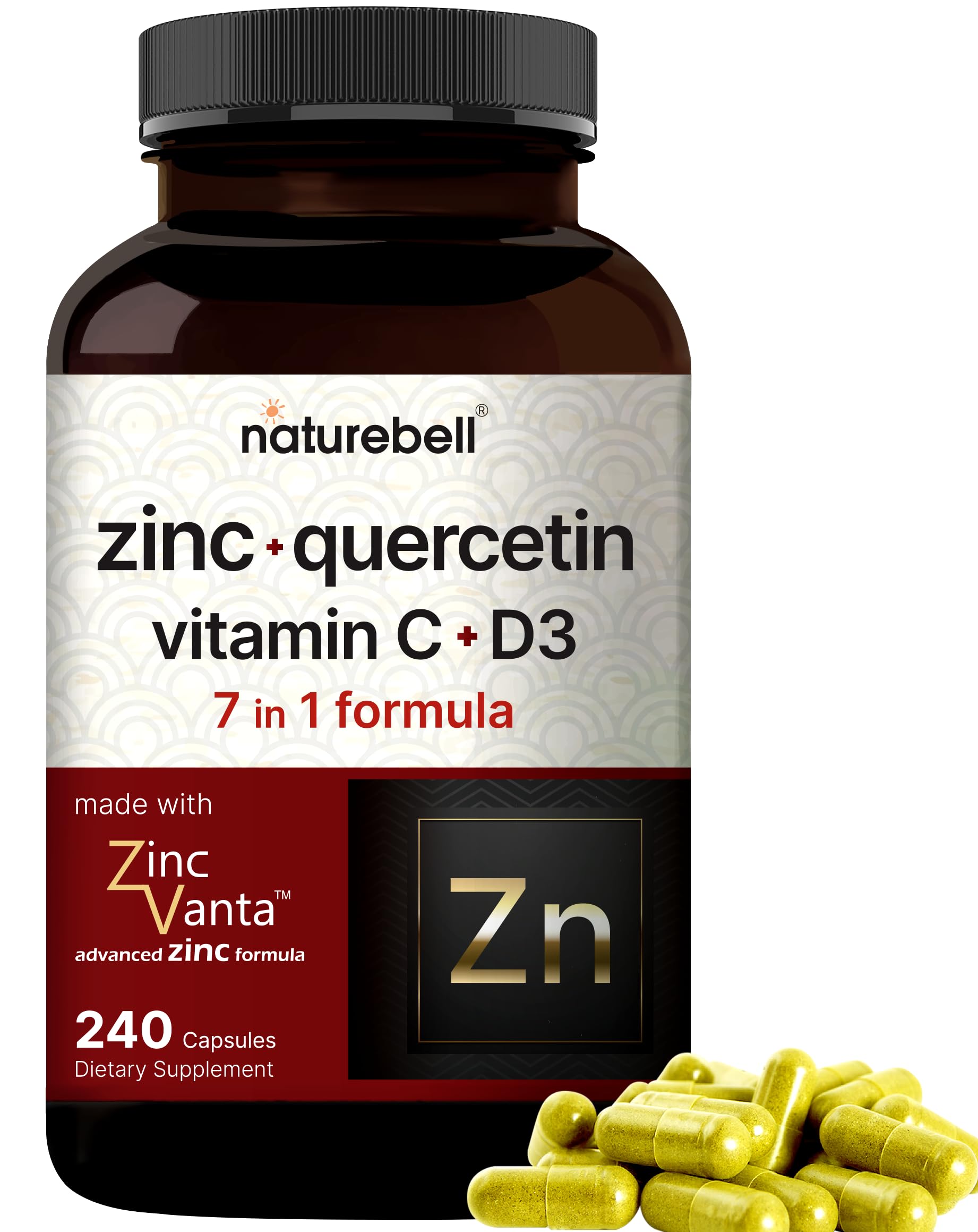 NatureBell Zinc Quercetin, 1000 mg and Vit C, 250 mg