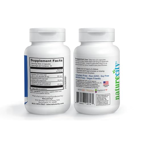 NatureCity True-BP frasco de cápsulas vegetales para salud del corazon