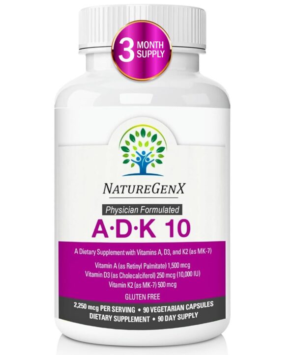 Version 1.0.0 NatureGenX suplementa vitamina ADK botella