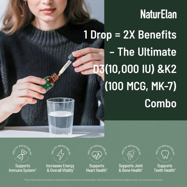 NaturElan gota D3 K2 en frasco detalle etiqueta