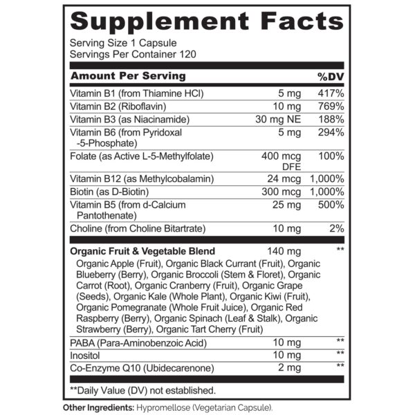 Etiqueta Naturelo B Complex